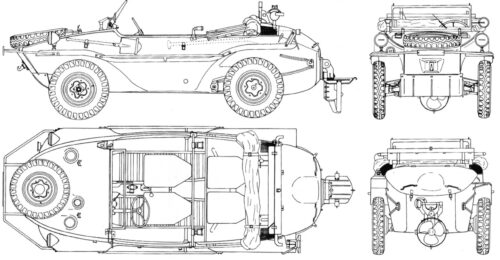 Volkswagen Type 166 «Schwimmwagen» чертеж