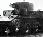 Т-29-4. Осень 1935 без гусениц на колесном ходу