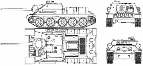 Су-85 чертеж