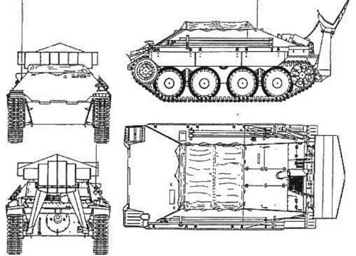Bergepanzer 38(t) чертеж стрела разобрана